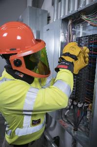 Electrical Worker Wearing Proper PPE