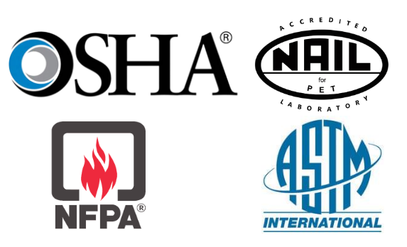 OSHA, NAIL,NFPA,ASTM Logo's